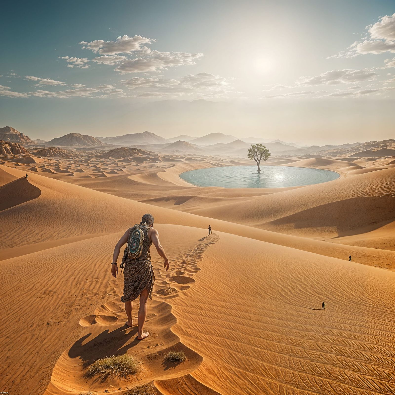 Desert Oasis: A Surreal Digital Painting