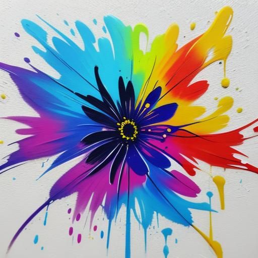 Colorful Graffiti Joobie Flower in Street Art Style