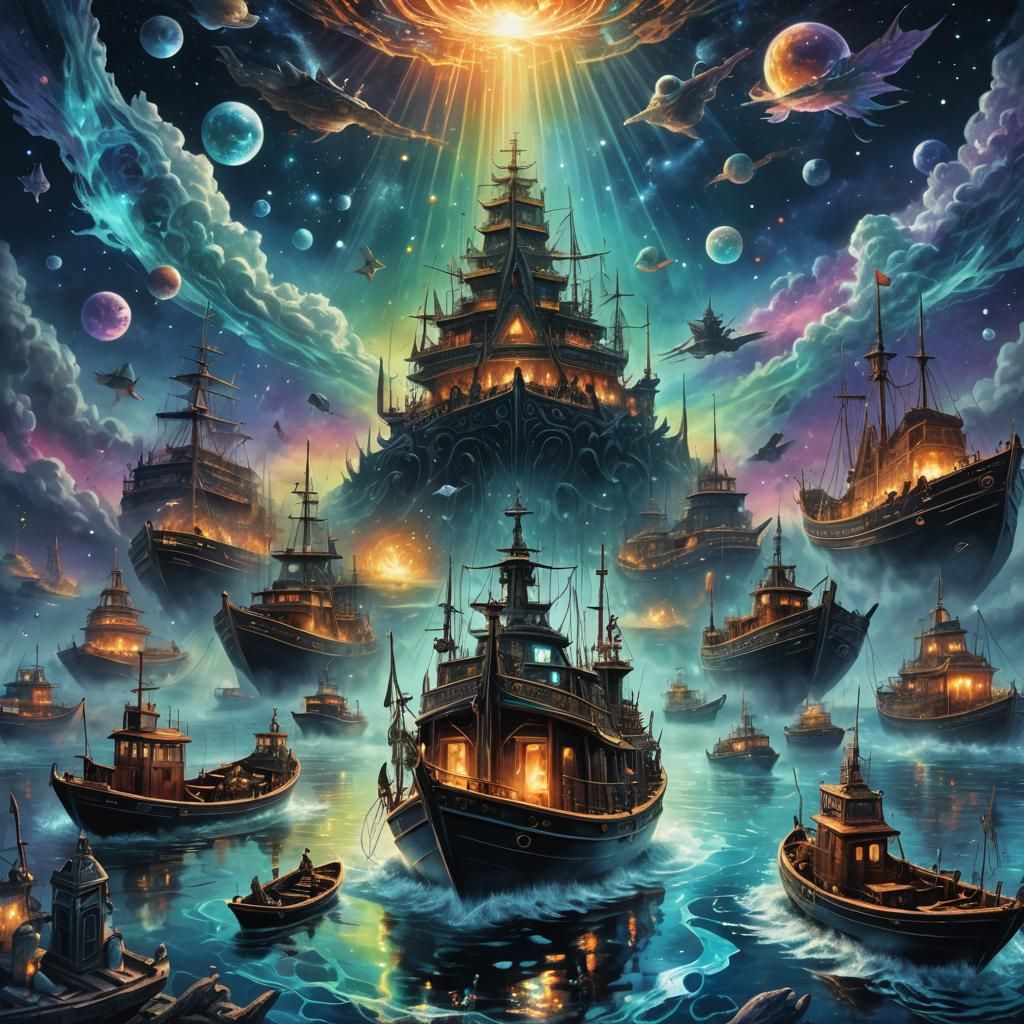 Ghost King Black Water Submerging Boats