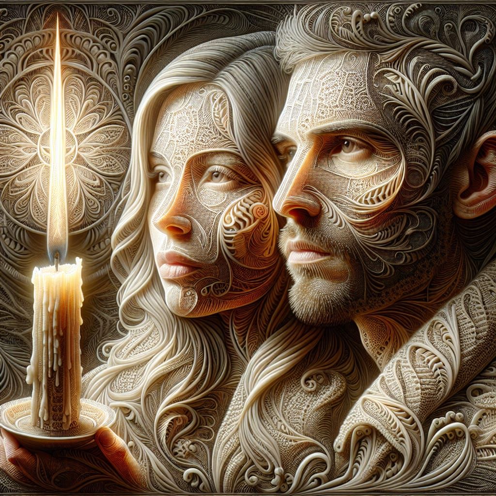 MPR OFF - Candlewicked Lace Couple Portrait Ahaggar