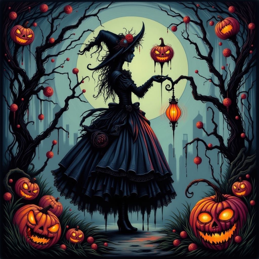 <lora:Romantic Goth:1.0> <lora:Twisted Ink v2:1.0> Alice in ...