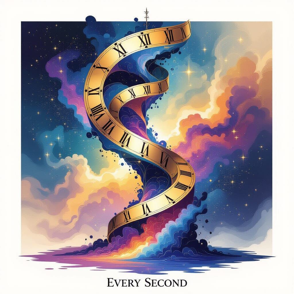 Surreal Cosmic Nebula of Time's Passage