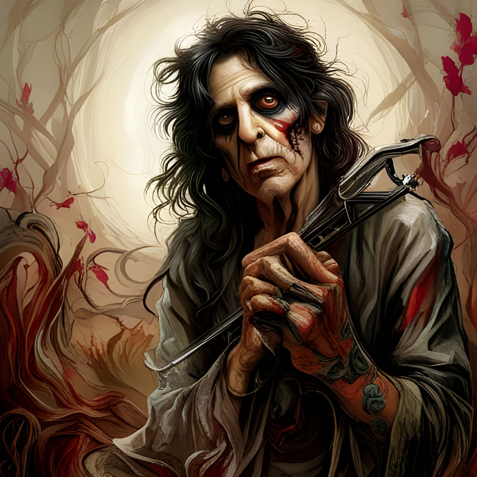 Dark Horror Portrait in a Fantasy Style