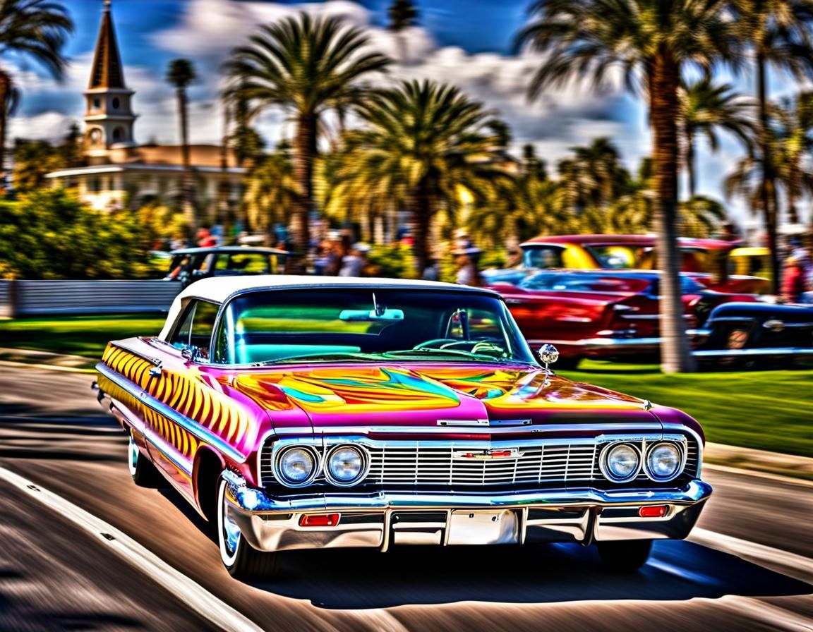 1964 Chevy Impala Lowrider with Glittery Paint