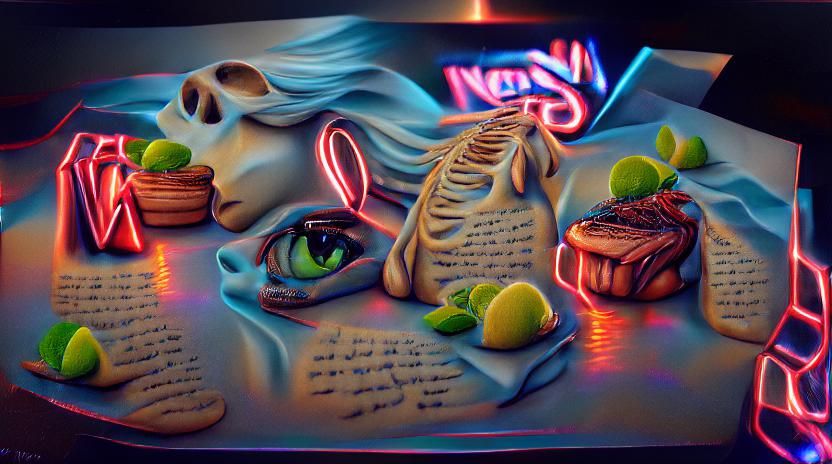 Surreal Neon Lights in VRay Painting