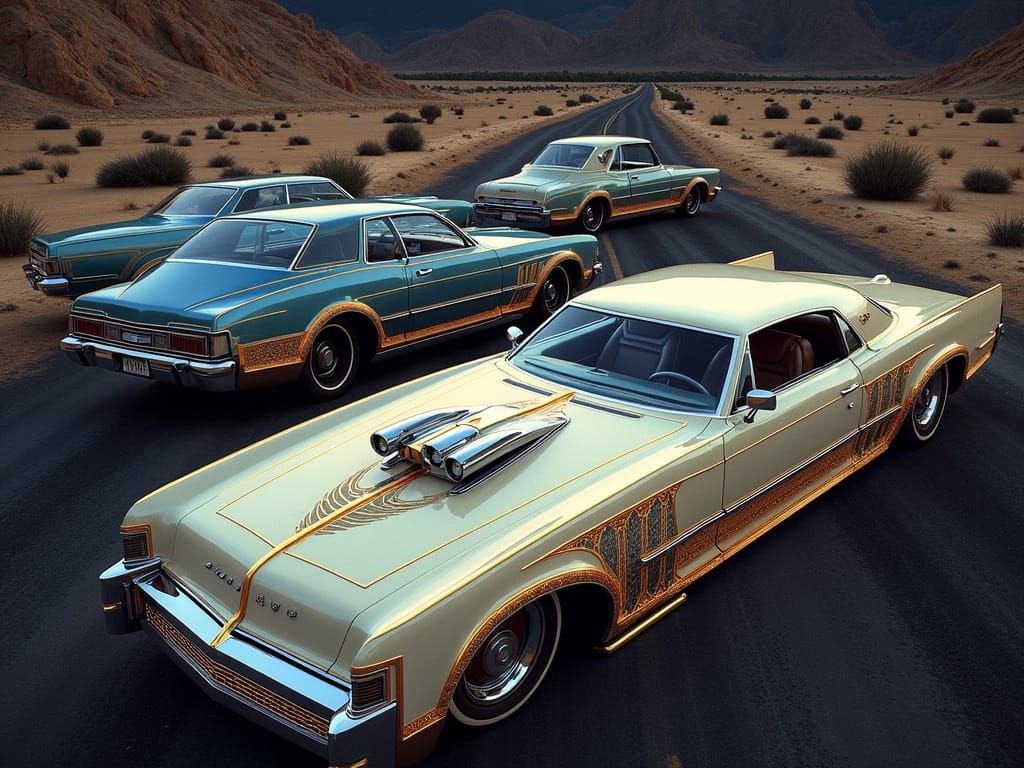 Custom 1971 Pimp-Mobile in Retro-Futuristic Style