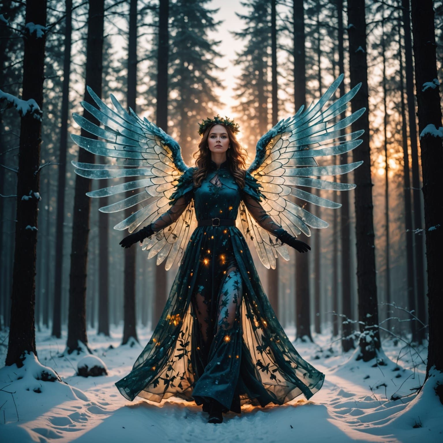 A Powerful Female Angel in a Winter Wonderland Christmas For...