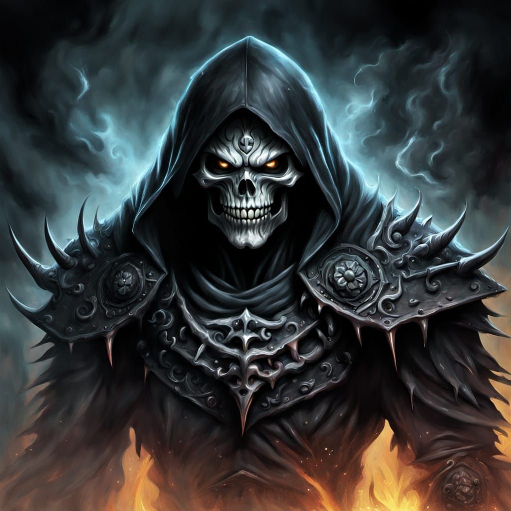 Grimdark Scene in Airbrush Art Style