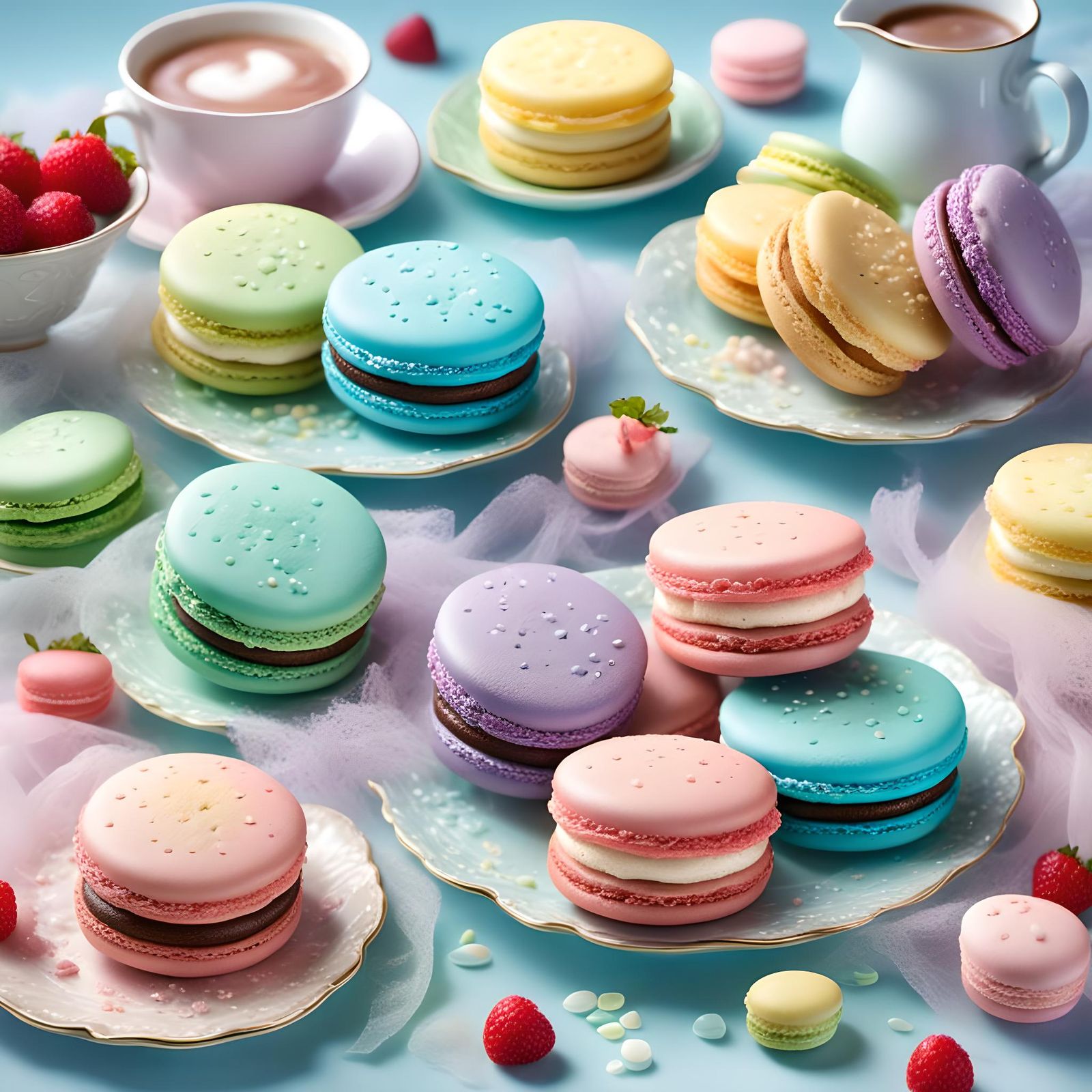 Colorful Macarons and Cookies: Ethereal Dessert Photography