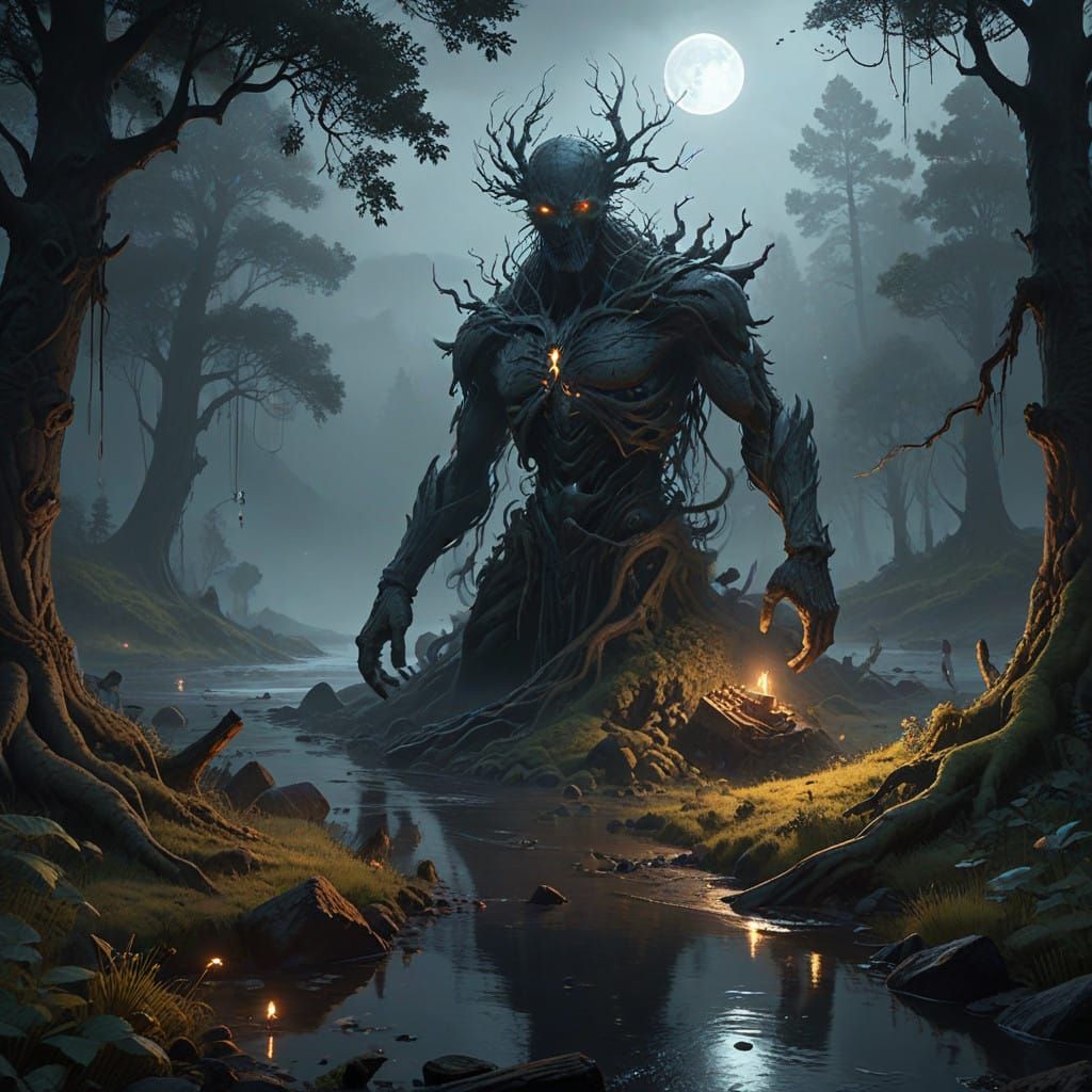 Dark Fantasy Forest at Twilight