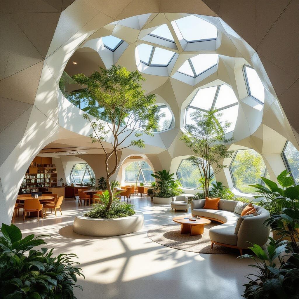 Biophilic Geometry Abstract Art