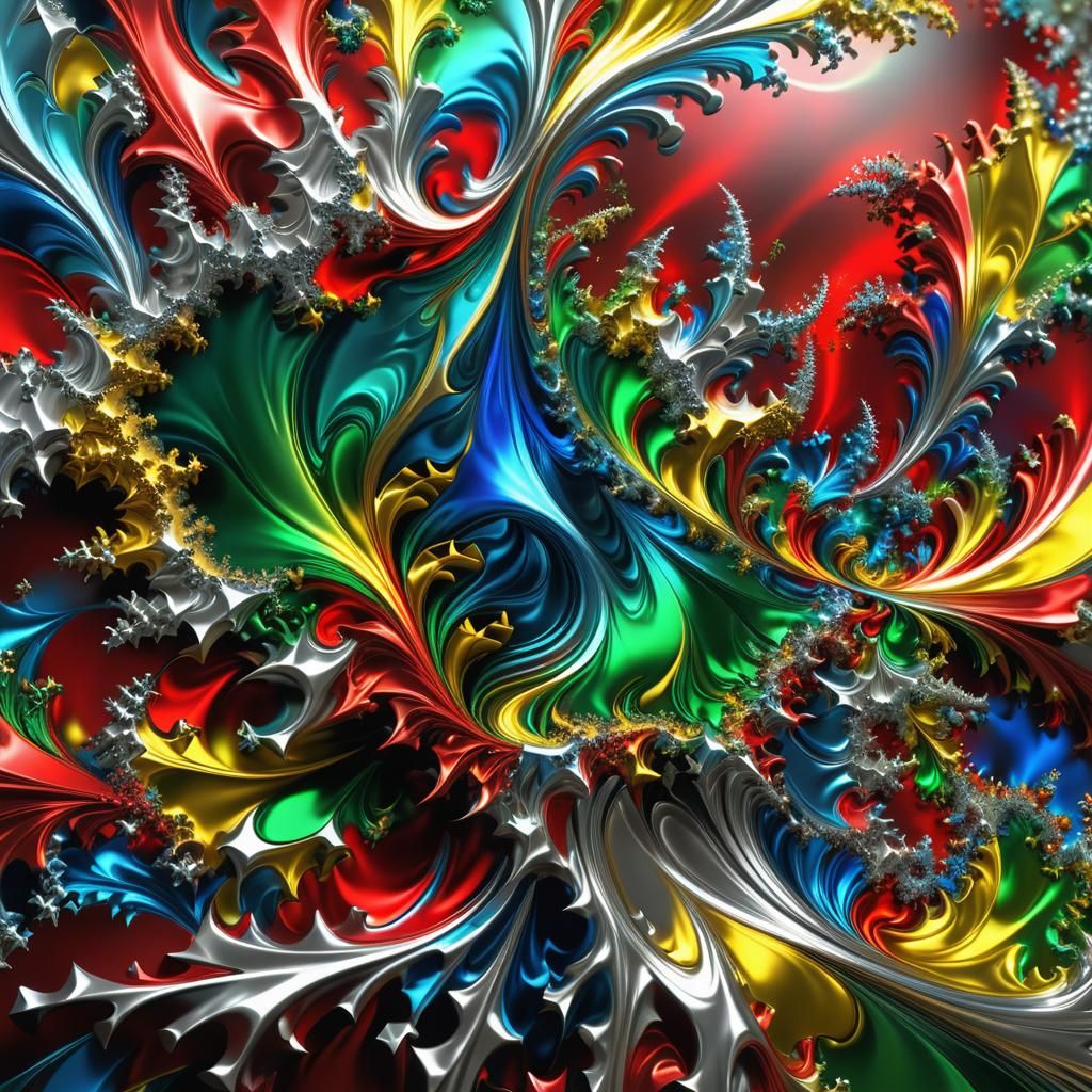 Vibrant Fractal Pattern in High Resolution
