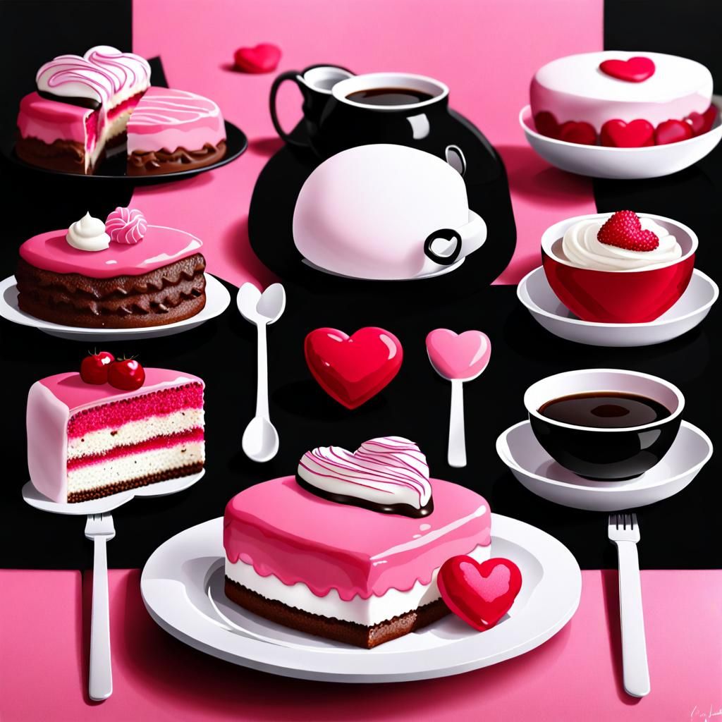 Western-Style Desserts in a Sweet and Pretty Still Life