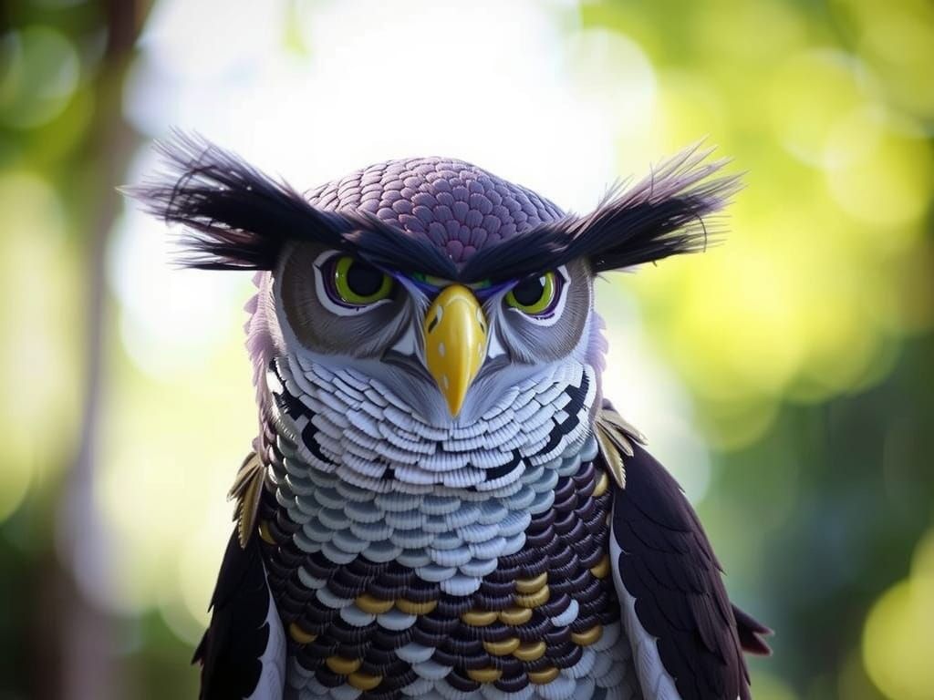 Vibrant Skittles Owl in Comic Book Style