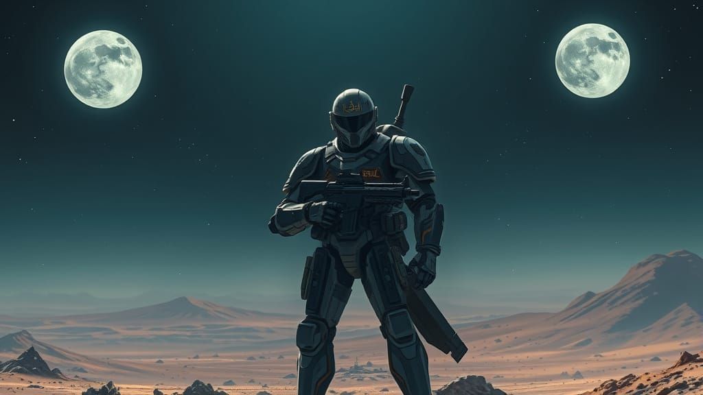 Muslim Space Marine on Alien Planet: Ghibli Anime