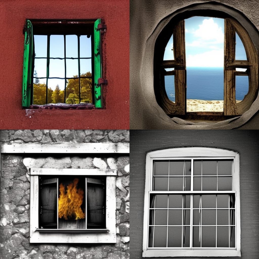 Eerie Window to a Fiery Hellscape