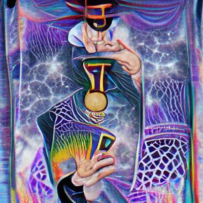 The Magician Tarot Card with DMT Visuals
