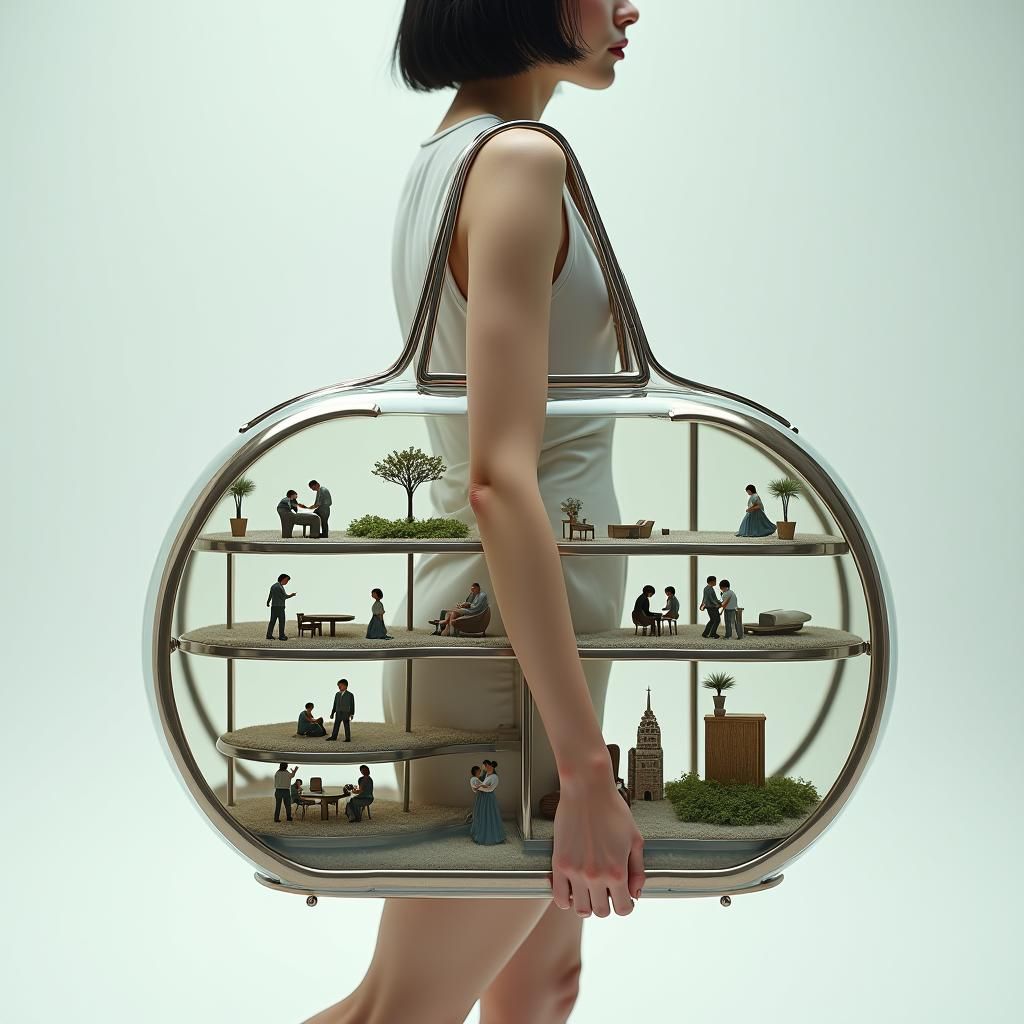 Woman's Handbag Reveals Miniature Futuristic Pod Hotel