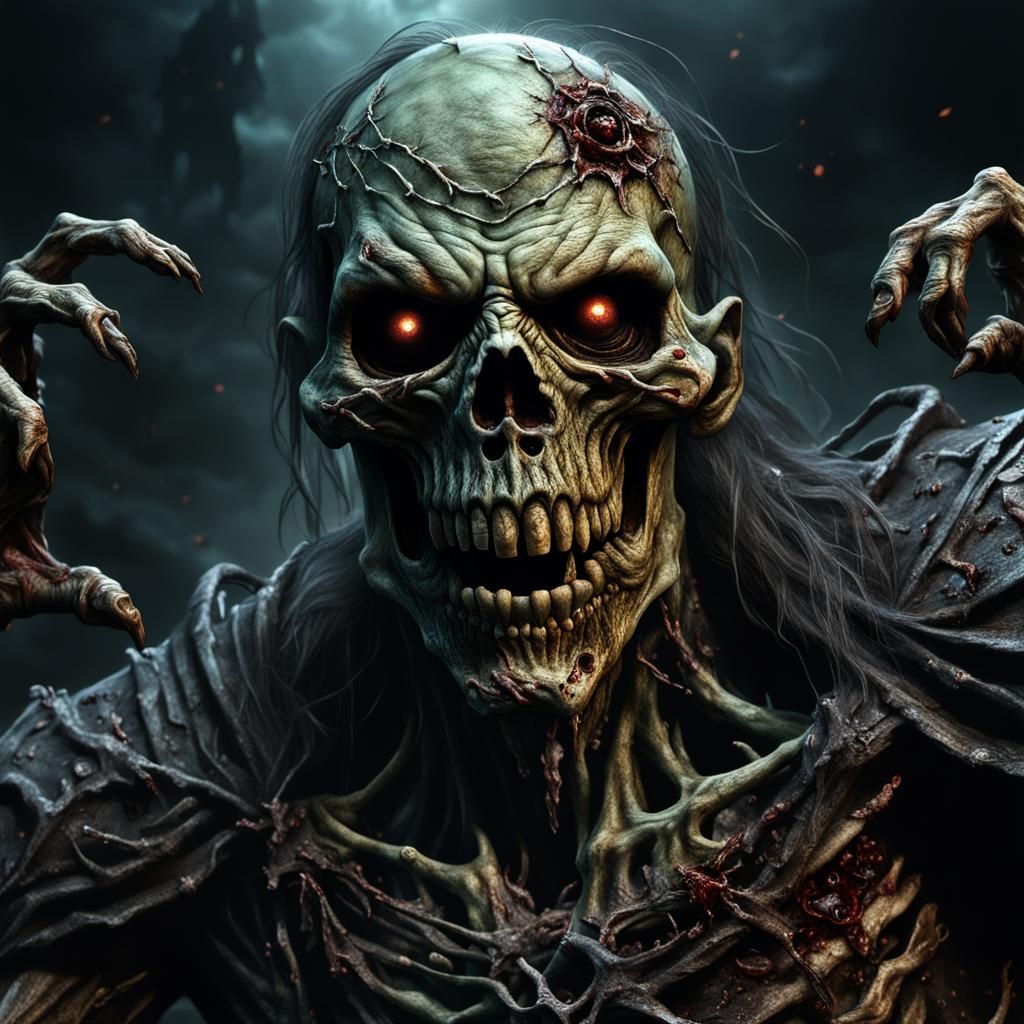 Necromancer Summons Zombie Horde with Dark Magic