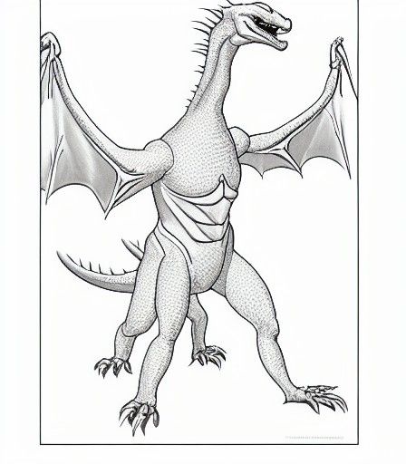 King Ghidorah Destroys City: Golden Three-Headed Dragon