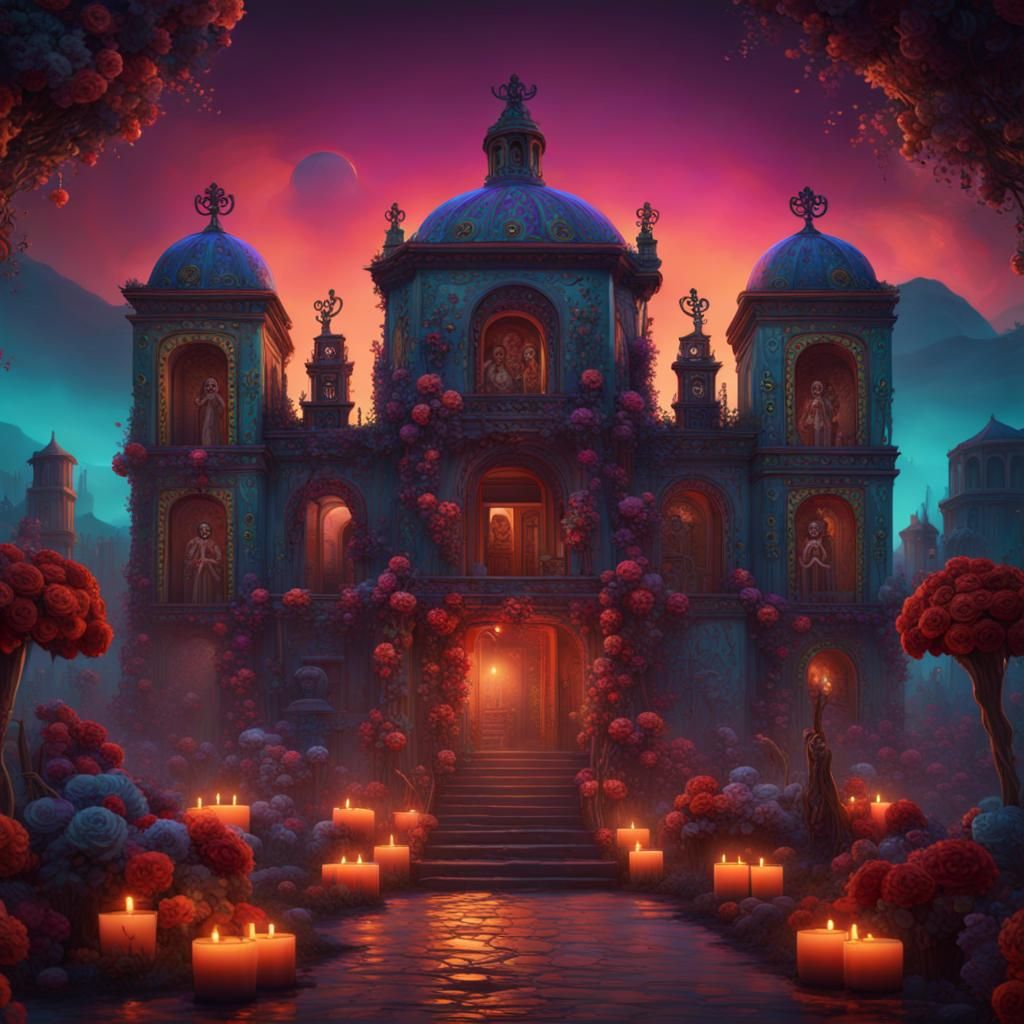 Day of the Dead Festival: Detailed Matte Painting