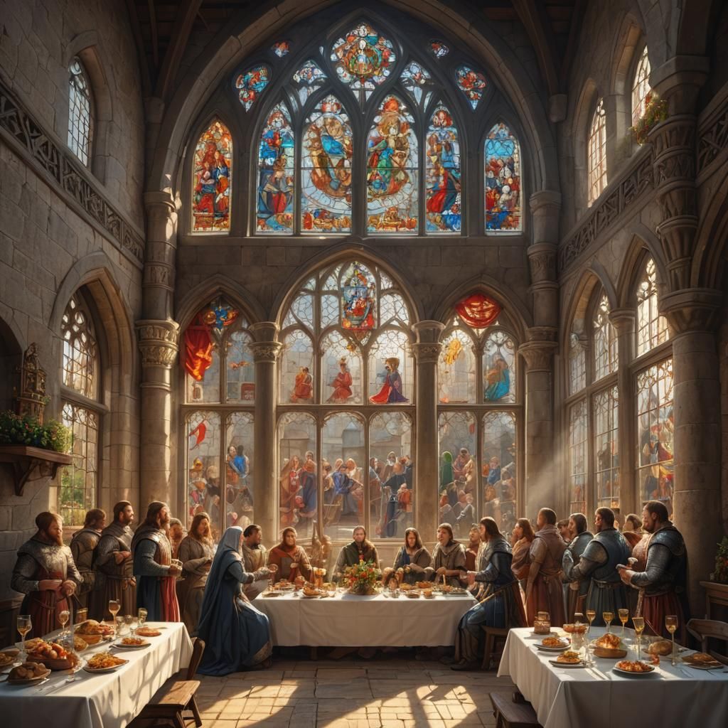 Medieval royal banquet