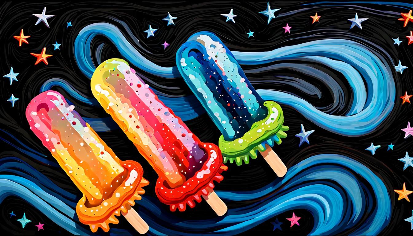 Electromagnetic Jelly Coils Surround Wavy Blue Stars as Impa...