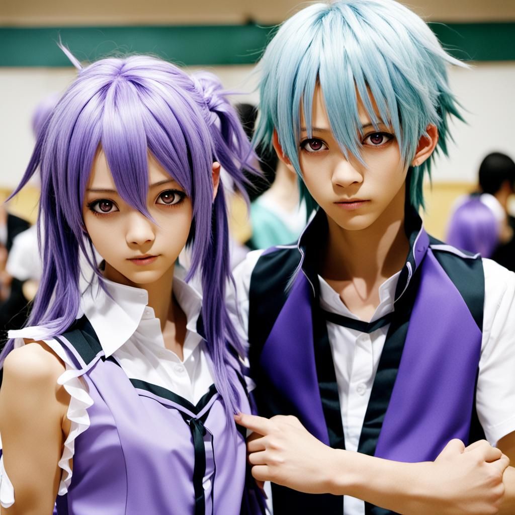 Mizore and Tsukune in a Ballroom