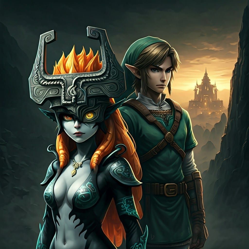 Epic Twilight Princess Portrait in Hyper-Realistic Style