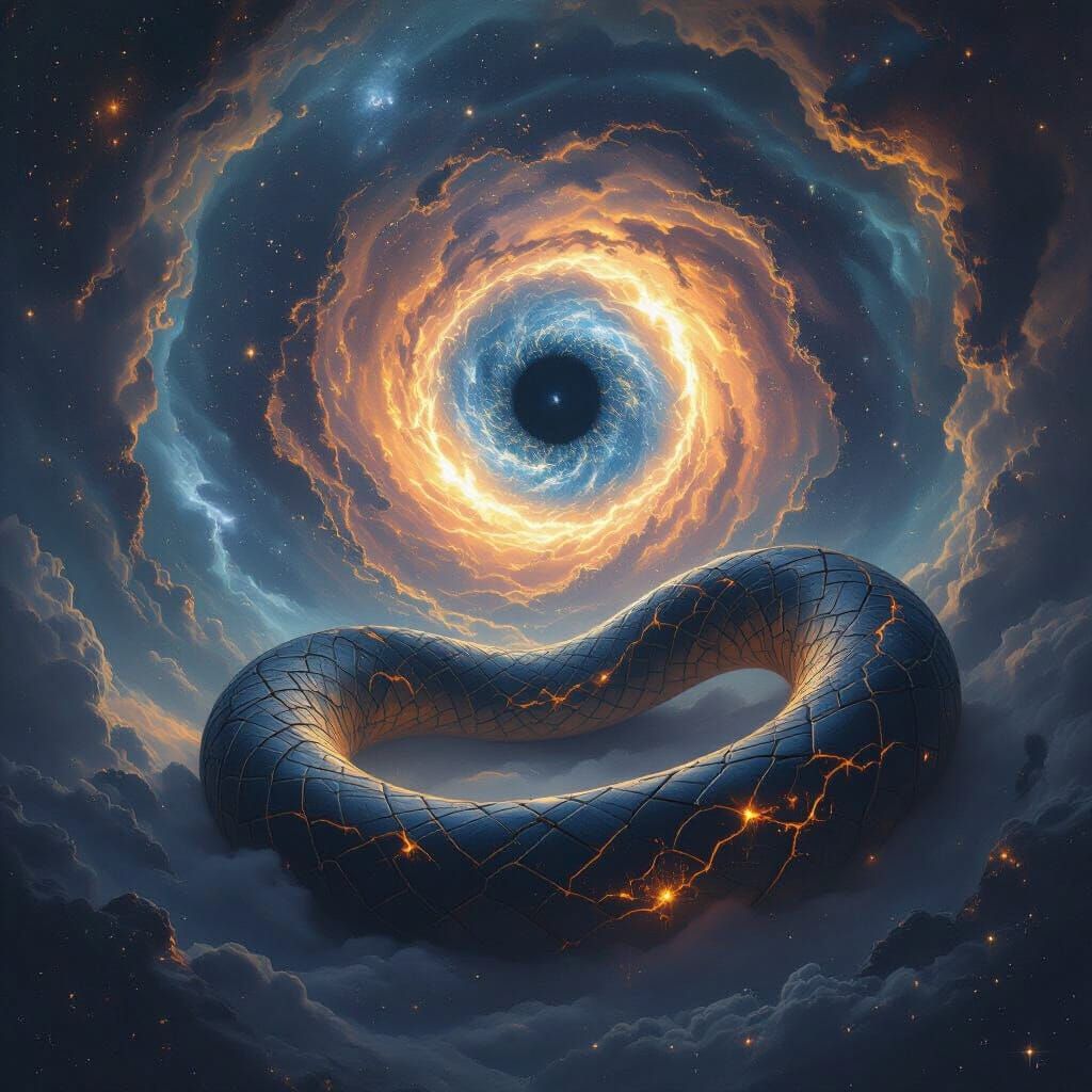 Cosmic Serpent Slumbers Around Eye of the Cosmos