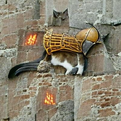 Medieval Cat in Period Clothing