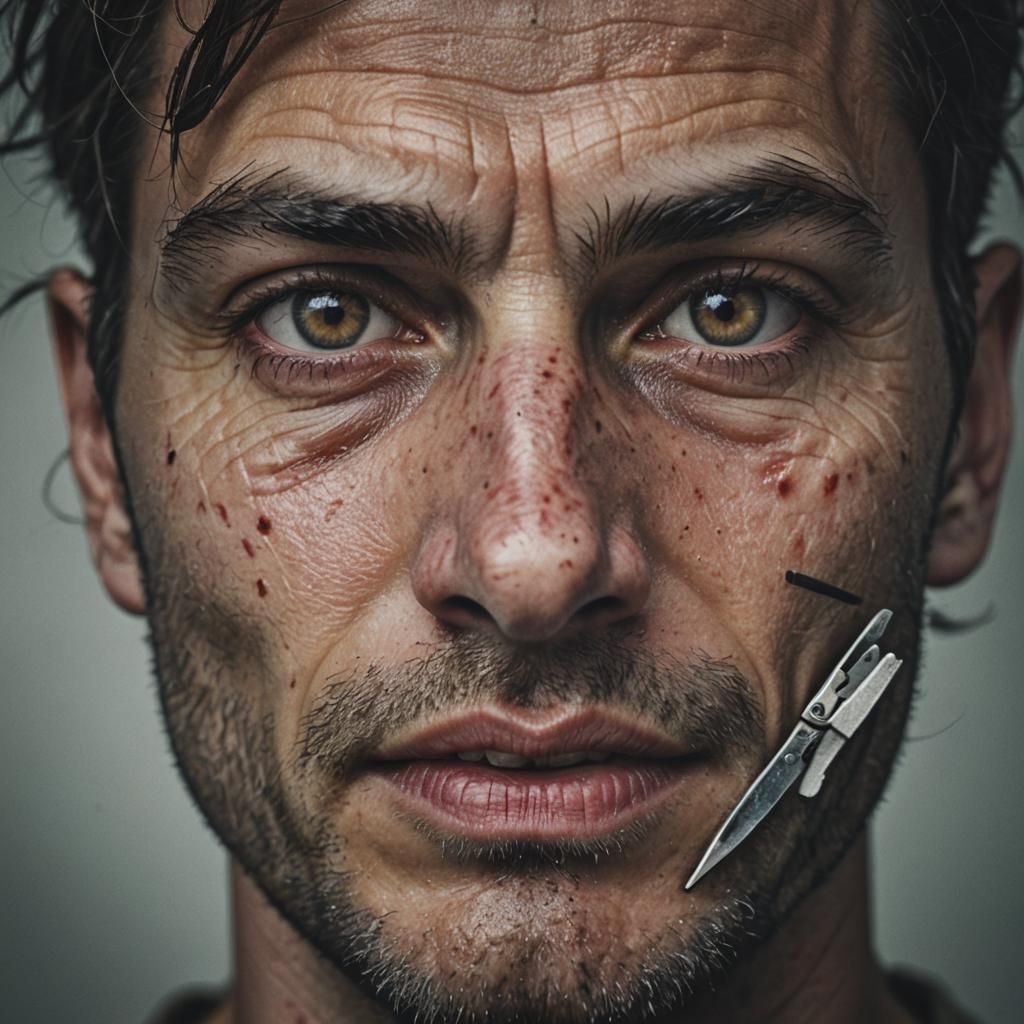 Detailed Swiss Army Knife Close-Up Portrait