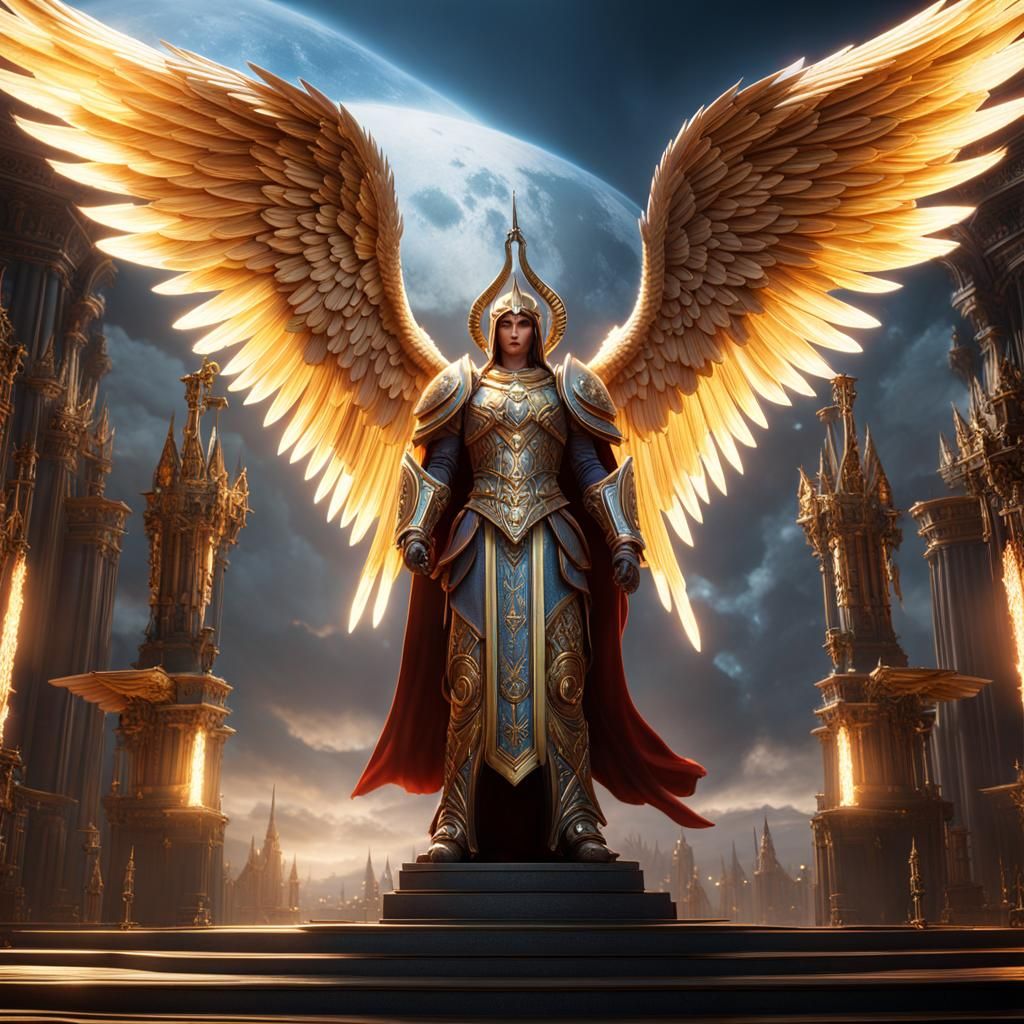 Epic Angel Knight in Detailed 3D Rendering