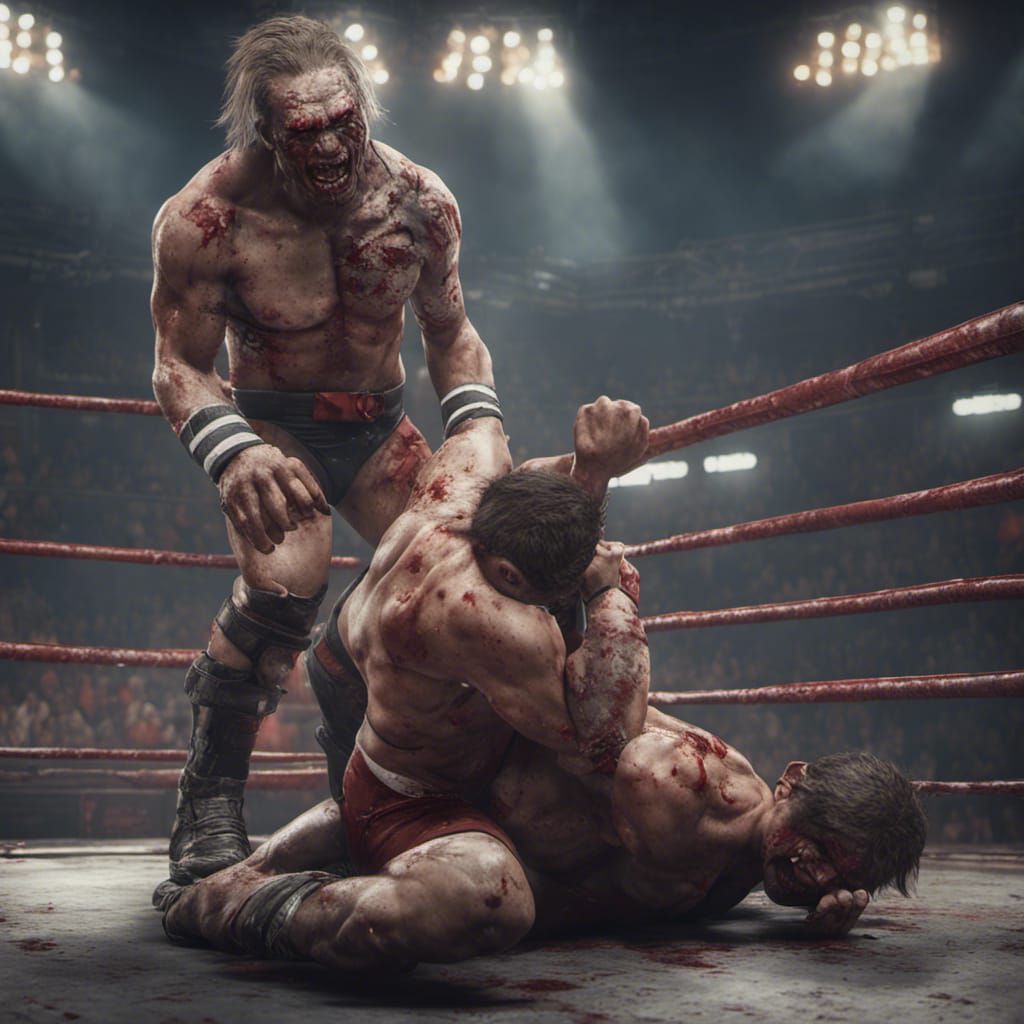 Pro Wrestling Zombie Apocalypse in 3D Game Style