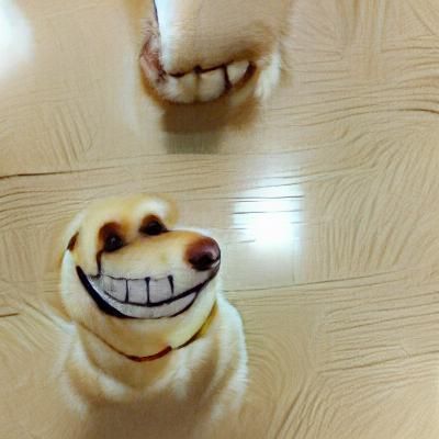 AI Generated Image of a Smile Dog