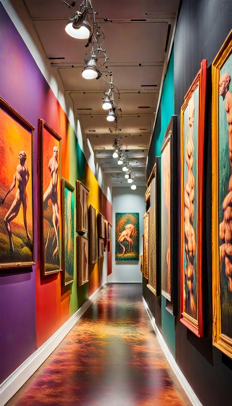 Eerie Creatures Emerge in Vibrant Art Display