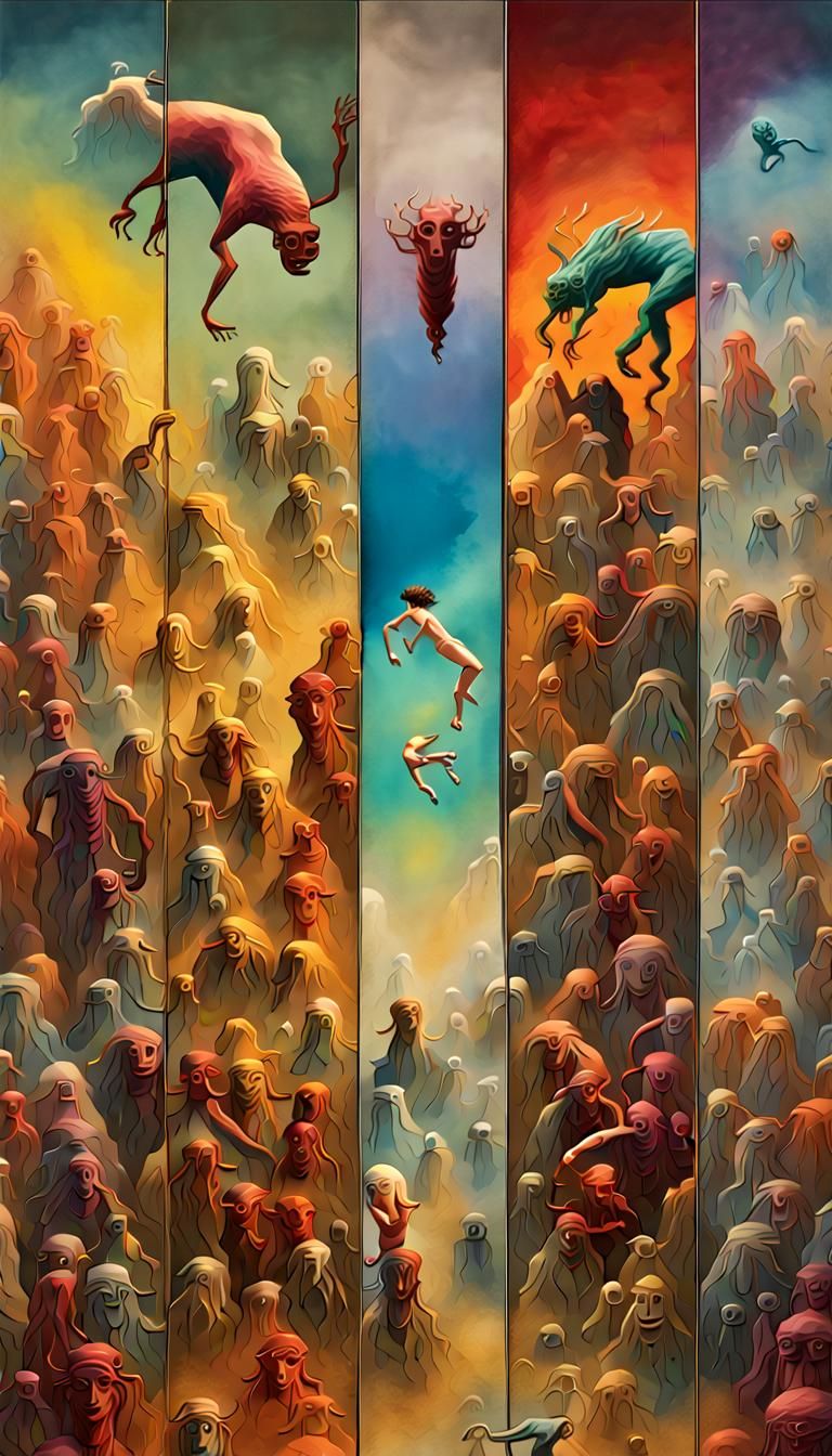 Eerie Creatures Emerge in Psychedelic Art Gallery