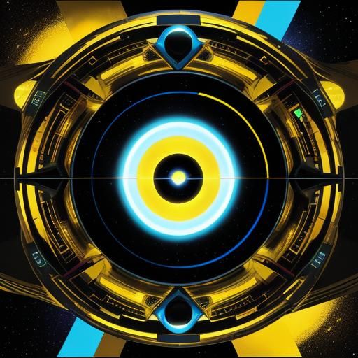 Infinite Light Vortex Face in Pop Art Style