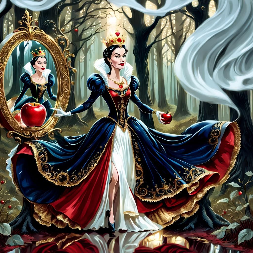 Evil Queen Stepping Through Mirror