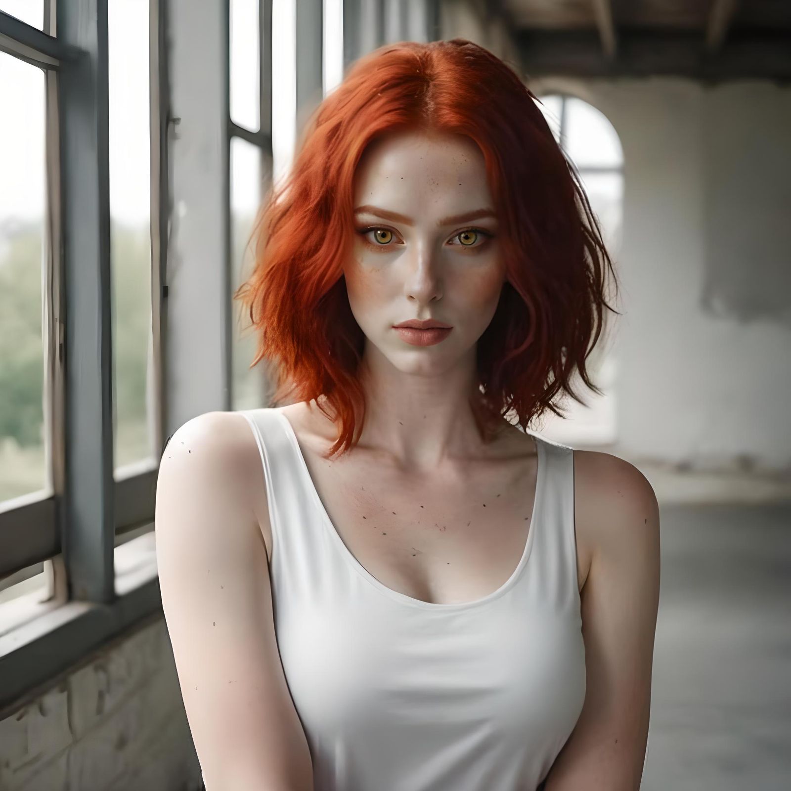 Agitated German-American Woman Portrait