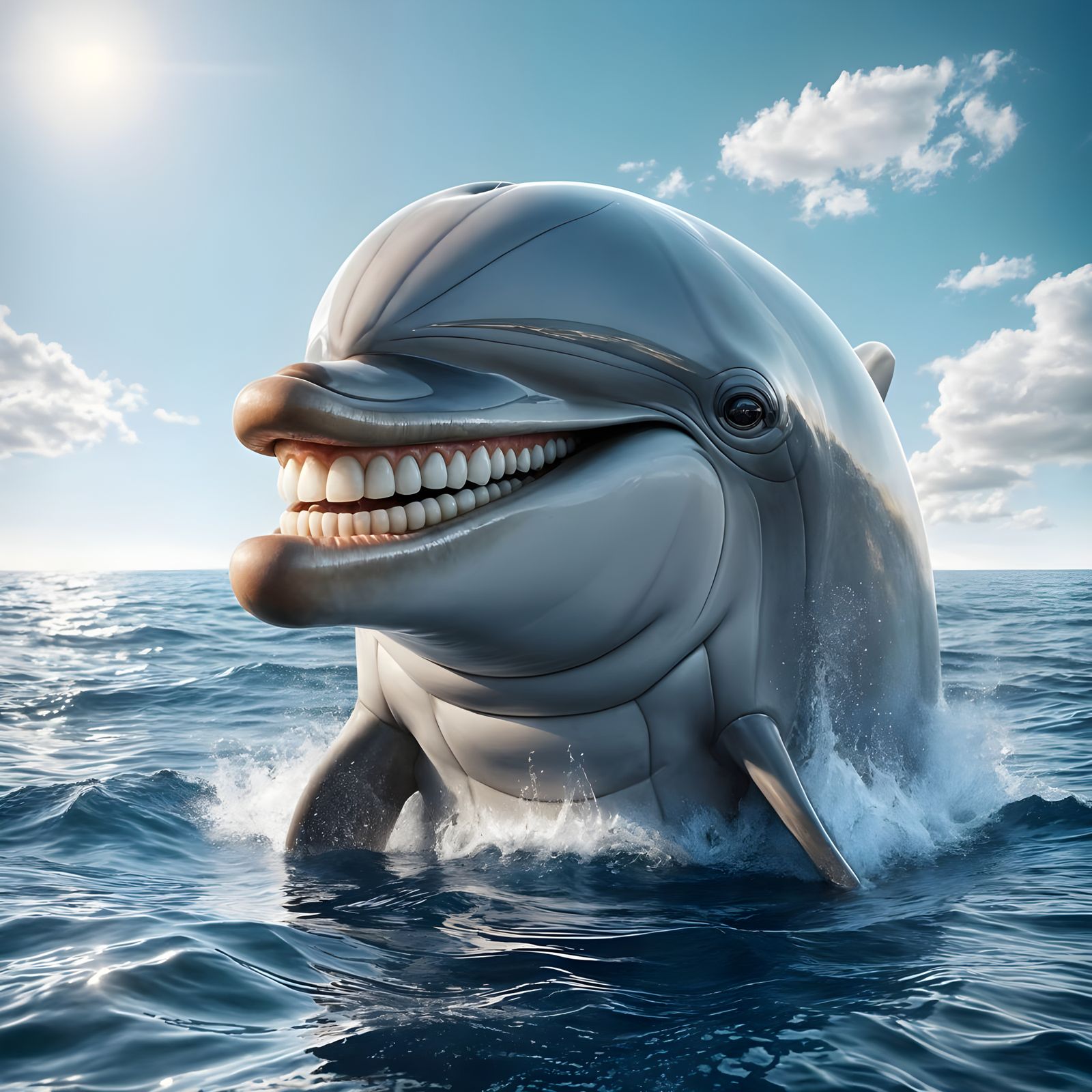 Dolphin with Human Smile = CREEPY!!