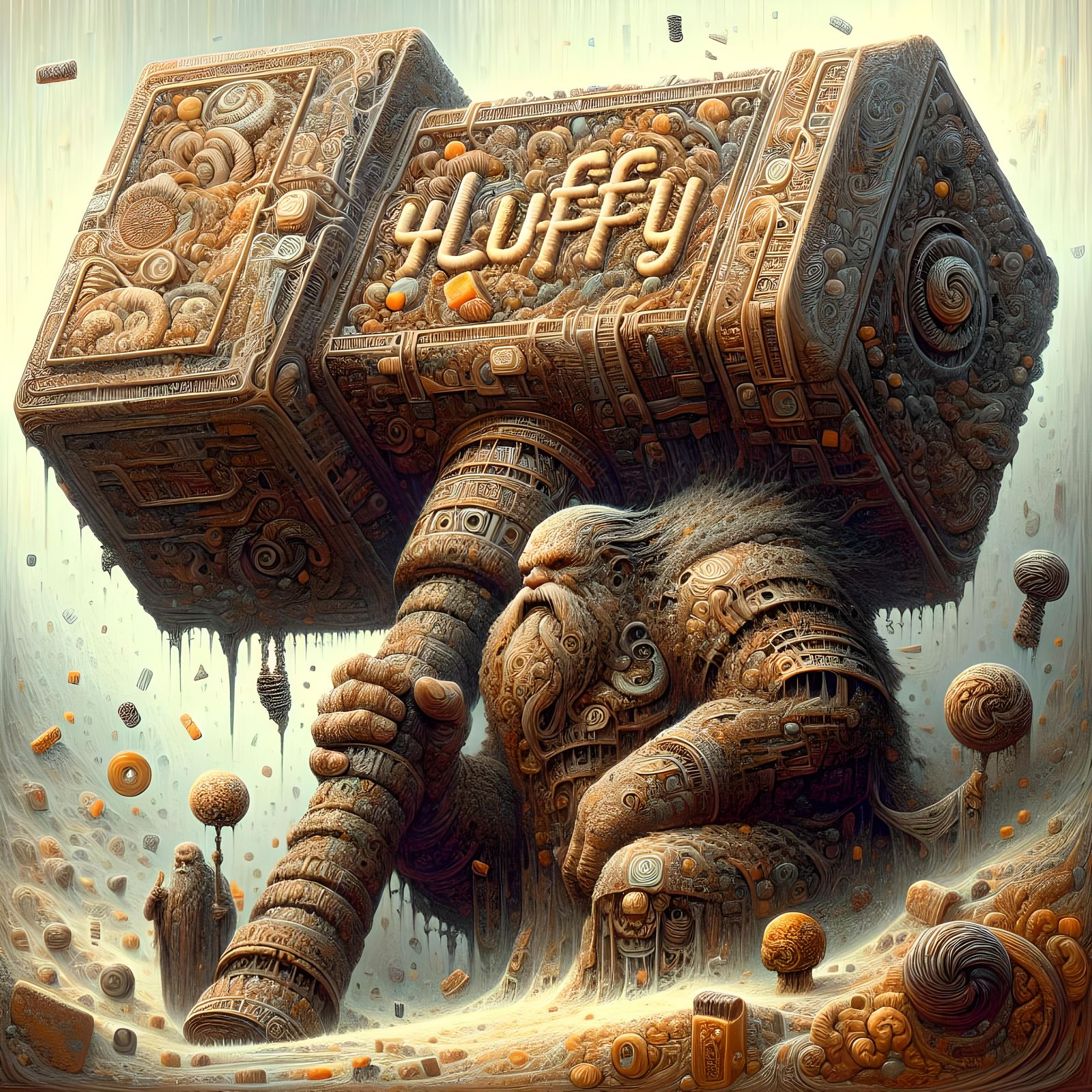 Giant with 'FLUFFY' Hammer Concept Art