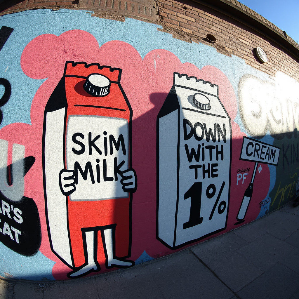 Skim Milk Graffiti: Urban Stencil Art Protest