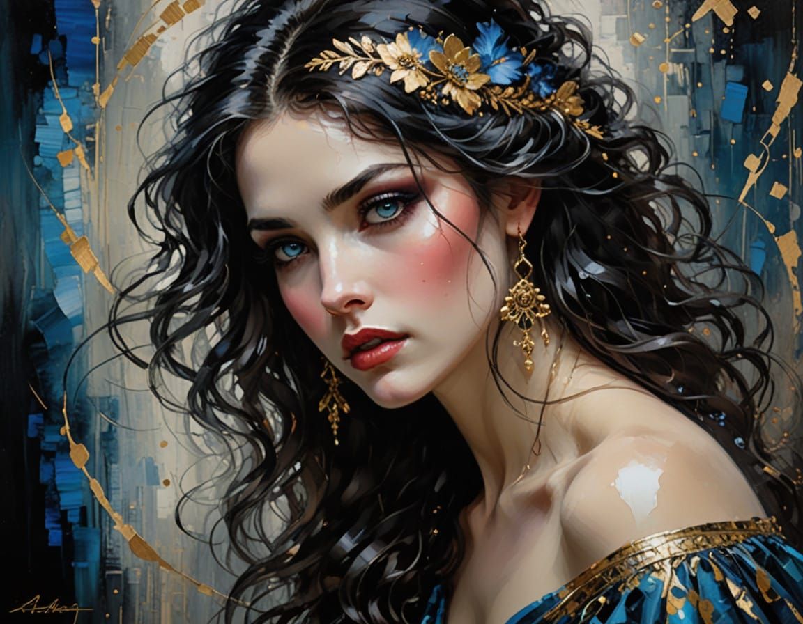 Radiance in Blue and Gold