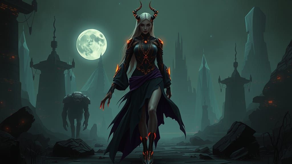 Glowing Synth Walks Fragmented World in 2.5D Art