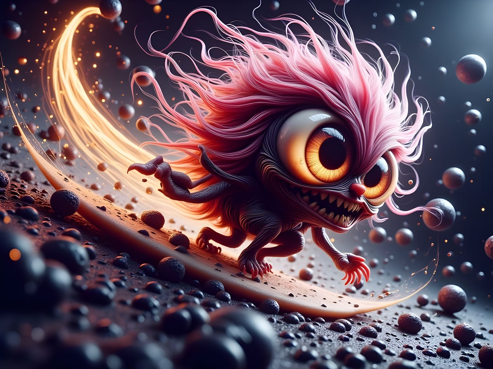 Cosmic Surfer on a Golden Spacepumpkin