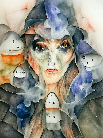 AI Generated Image of a Witch