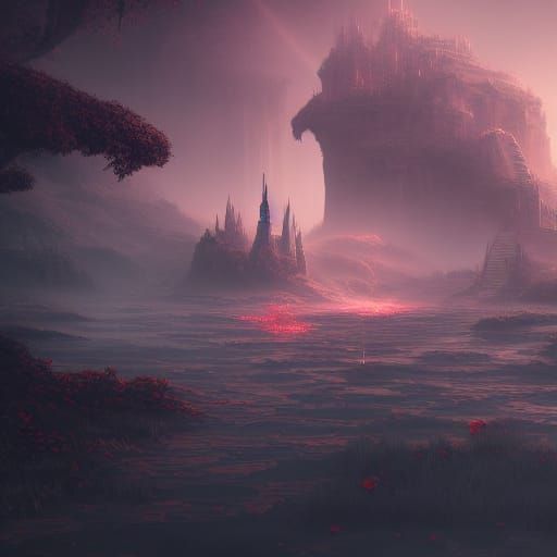 Fantastical Matte Painting with Intricate Details