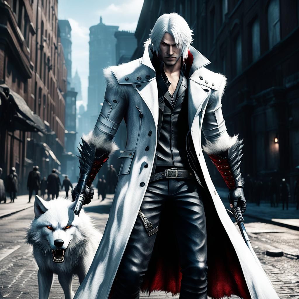 Anthropomorphic Wolf as Dante in Redgrave City