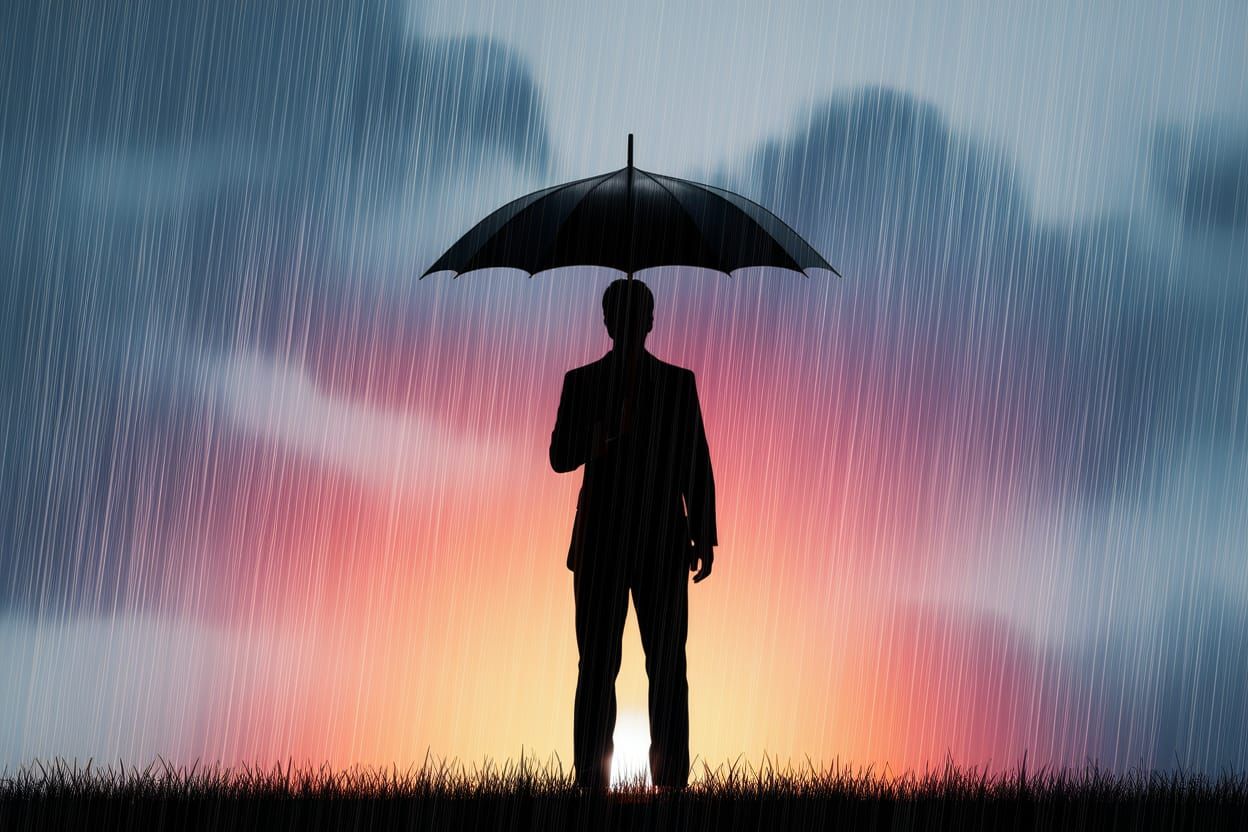 Moody Silhouette in Rainy Olly Moss Style